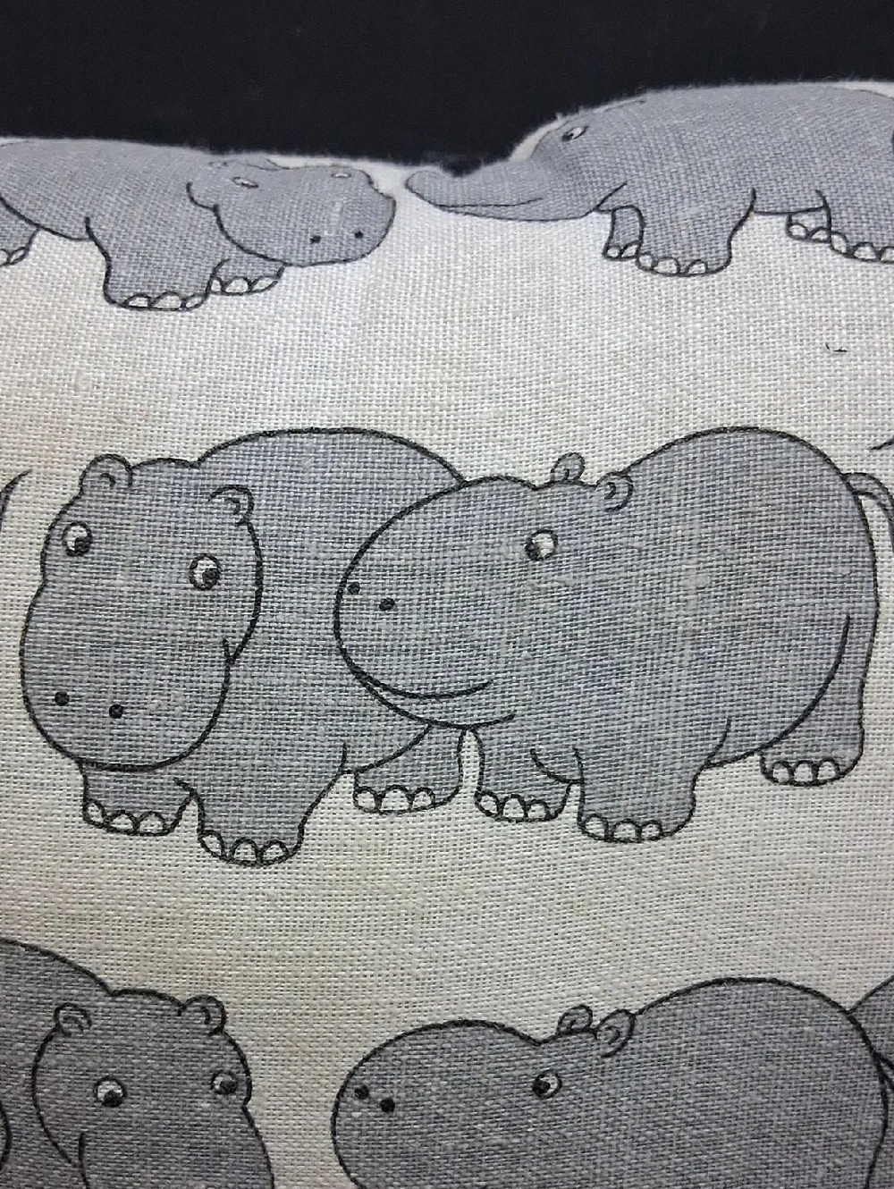 Throw Pillow Featuring Cartoon‎ Hippopotamuses.
